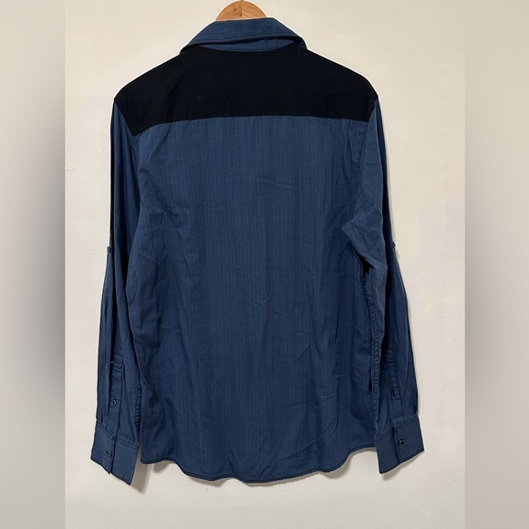 INC International Concepts Button Down ColorBlock Shirt - Picture 3 of 4